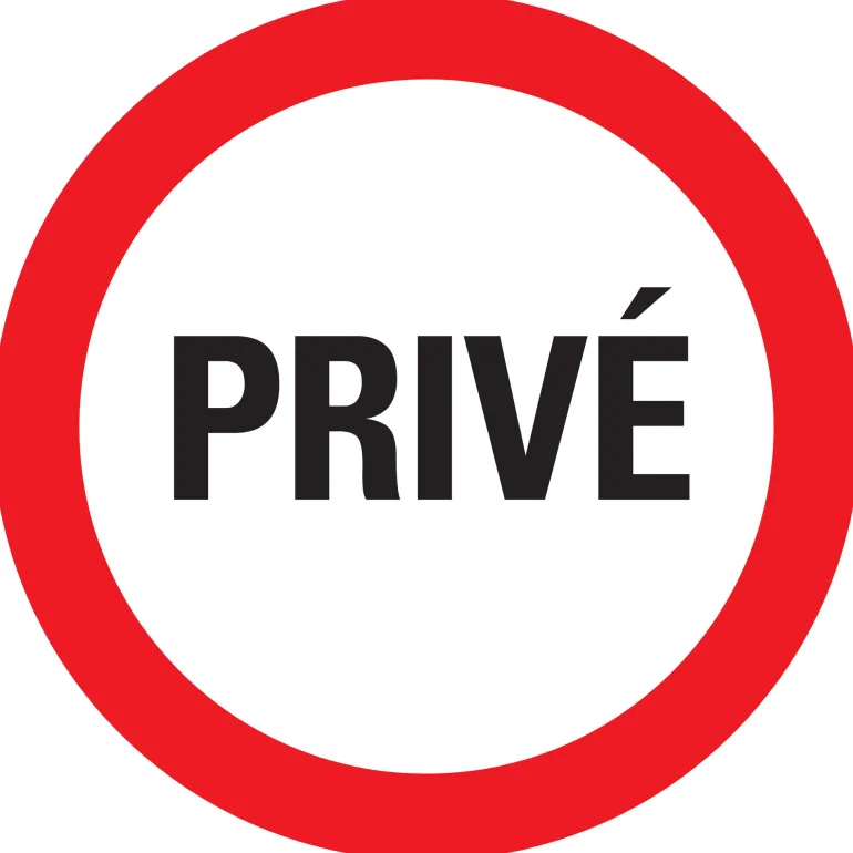 Pictogram privé Ø30 cm