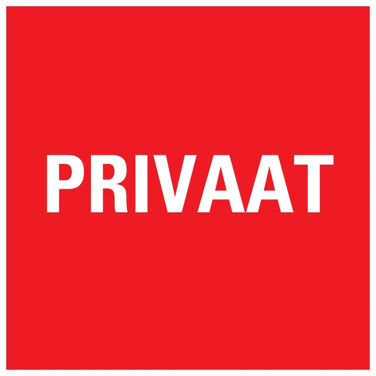 Pictogram privaat 20 x 20 cm