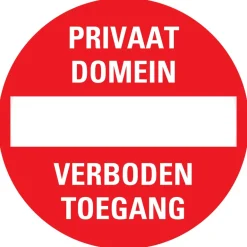 Pictogram privaat domein Ø 18 cm