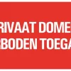 Pictogram privaat domein 33 x 20 cm