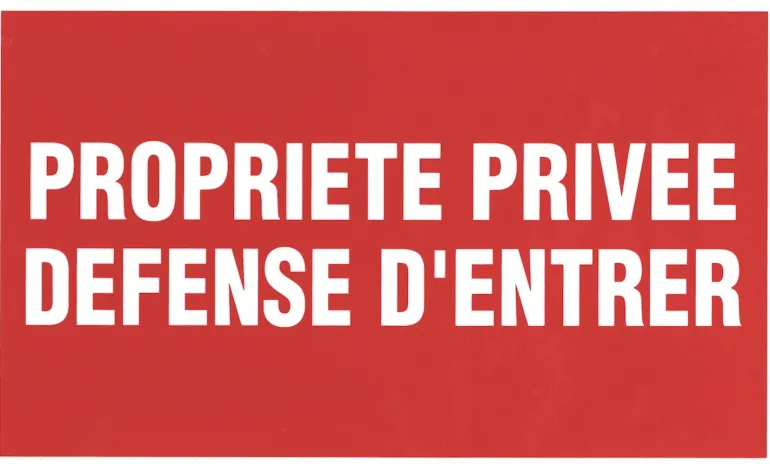 Pictogram propriété privé 33 x 20 cm