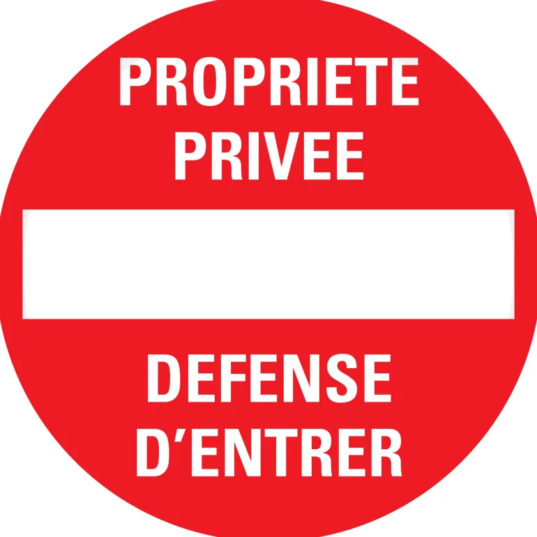 Pictogram propriété privée Ø 18 cm