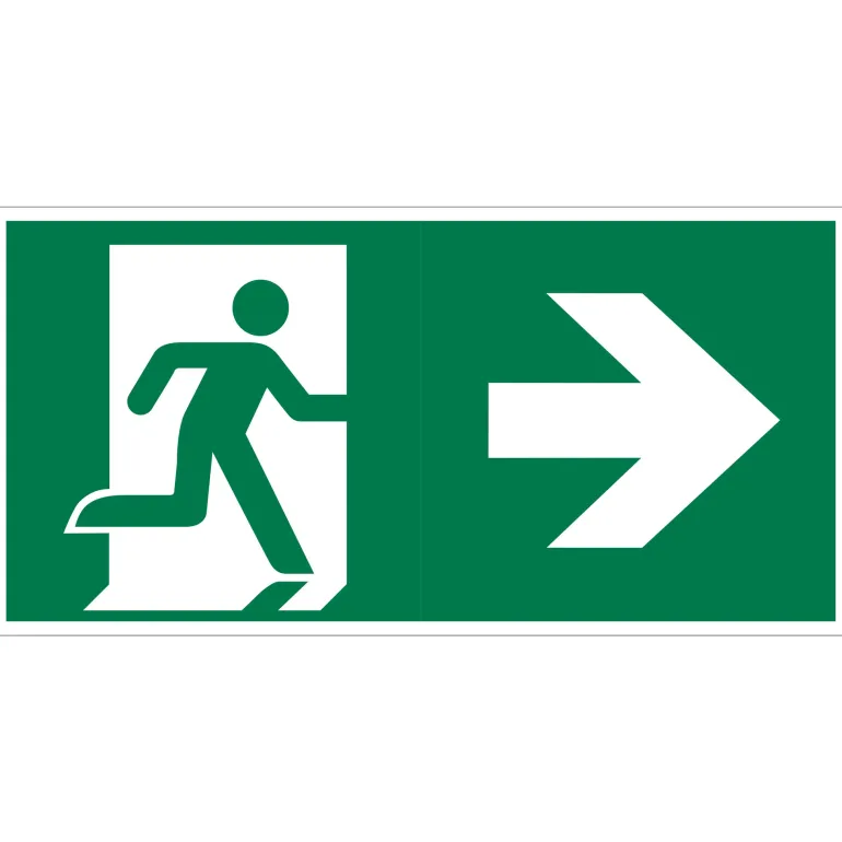 Pictogram rechtsaf 15 x 30 cm