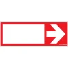 Pictogram rood met pijl 33 x 12 cm
