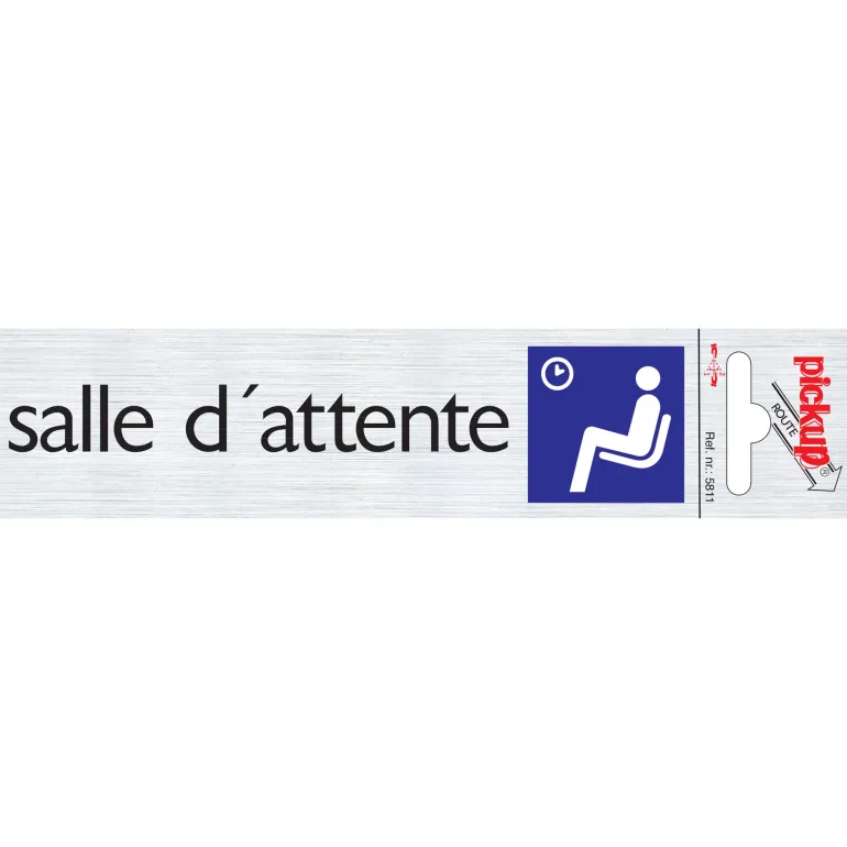 Pictogram salle d'attente aluminium 16,5 x 4,4 cm