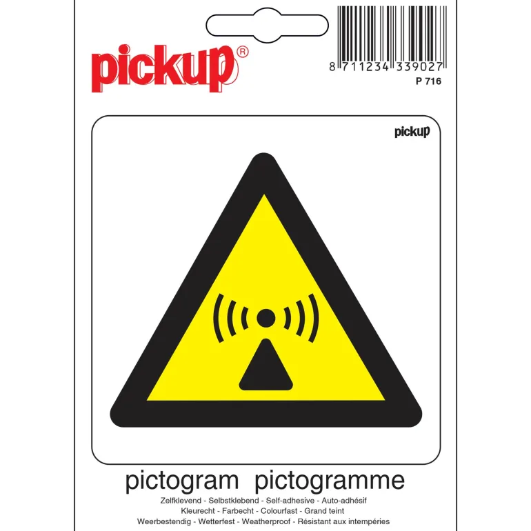 Pictogram straling 10 x 10 cm