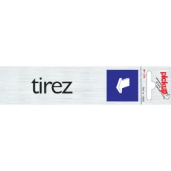 Pictogram tirez aluminium 16,5 x 4,4 cm