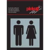 Pictogram toiletten aluminium 8 x 8 cm