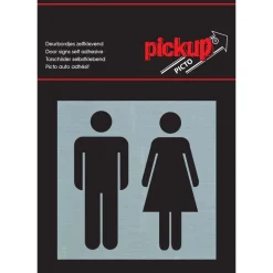 Pictogram toiletten aluminium 8 x 8 cm