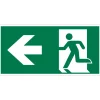Pictogram uitgang linksaf 15 x 30 cm