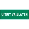 Pictogram uitrit vrijlaten 33 x 12 cm