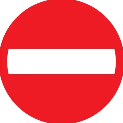 Pictogram verboden doorgang  Ø 18 cm