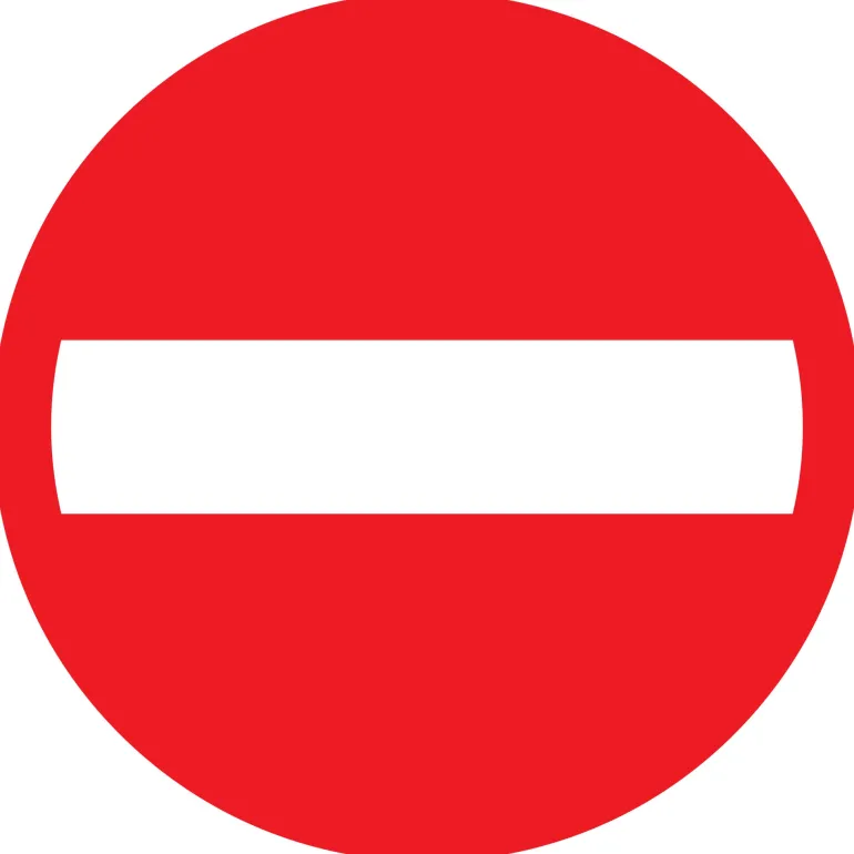 Pictogram verboden doorgang Ø 18 cm