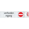 Pictogram verboden ingang aluminium 6,5 x 4,4 cm