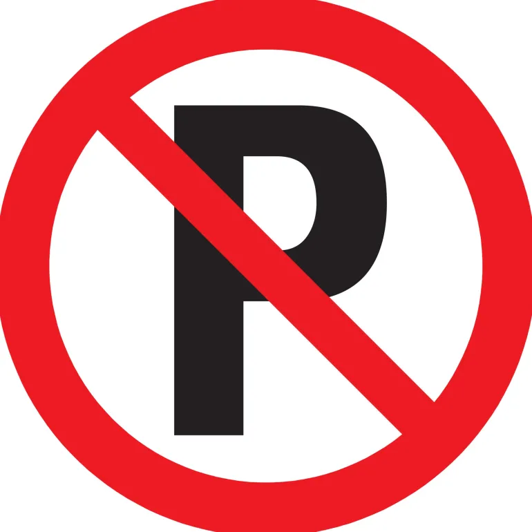 Pictogram verboden te parkeren Ø 18 cm