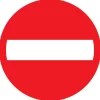 Pictogram verboden toegang Ø30 cm