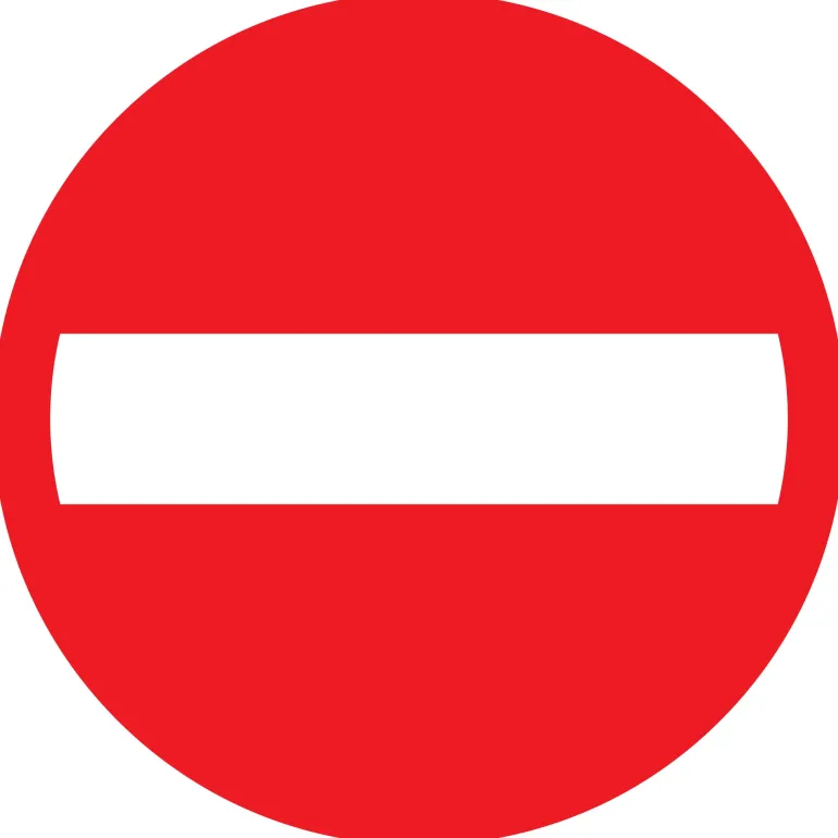 Pictogram verboden toegang Ø30 cm