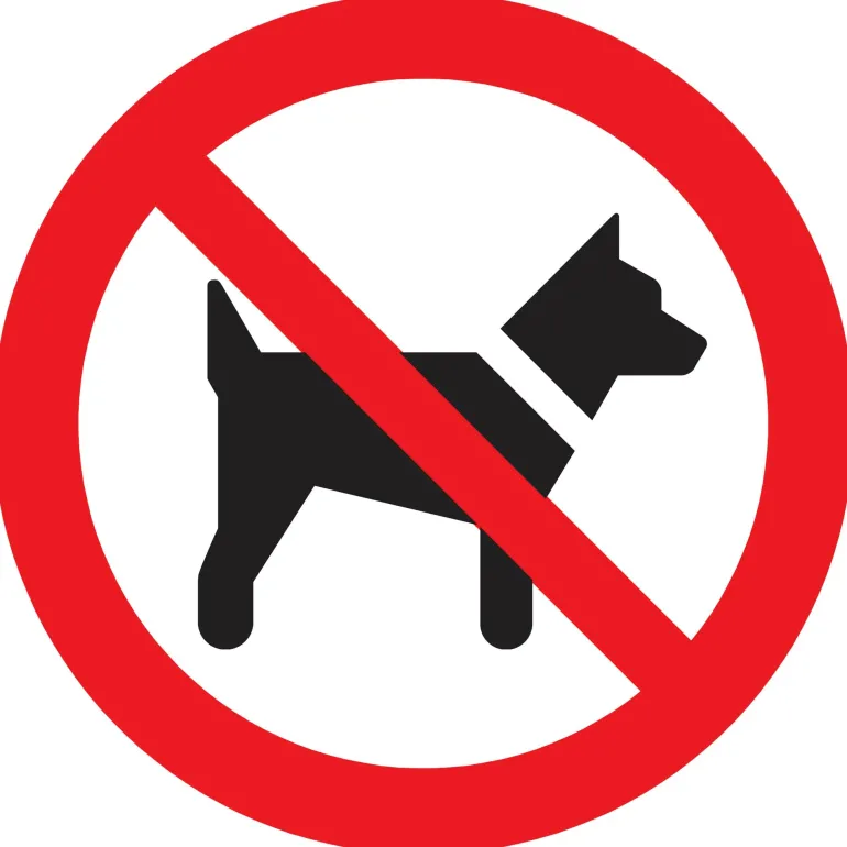 Pictogram verboden voor honden Ø 18 cm