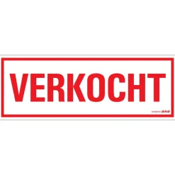 Pictogram verkocht 33 x 12 cm