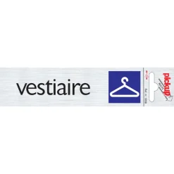 Pictogram vestiaire aluminium 16,5 x 4,4 cm