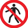Pictogram voetgangers verboden 18 cm