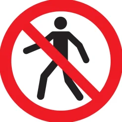 Pictogram voetgangers verboden 18 cm