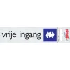 Pictogram vrije ingang aluminium 6,5 x 4,4 cm