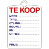 Plaat 'te koop'