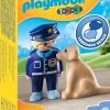 Playmobil 1.2.3  Politieman Met Hond - 70408