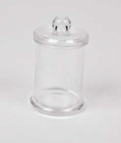 Plexi cilinder potje met deksel 10 stuks