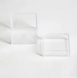 Plexi kubus met deksel 5 cm