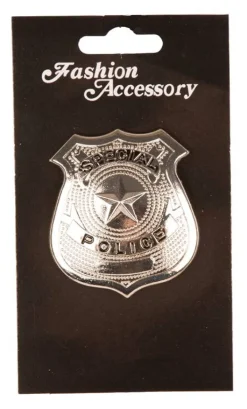 Politie Badge Zilverkleurig