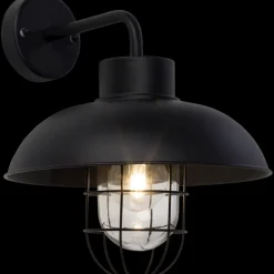 Portland wandlamp zwart IP44 E27 40W