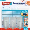 Powerstrips zelfklevende haak classic chroom (3 haken + 4 strips)