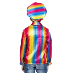 Pride Regenboog Disco hemd Jongen - Maat 164