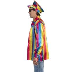 Pride Regenboog Disco hemd Heren - Maat 48/50