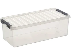 Q - line opbergbox 9,5 L transparant / metaal