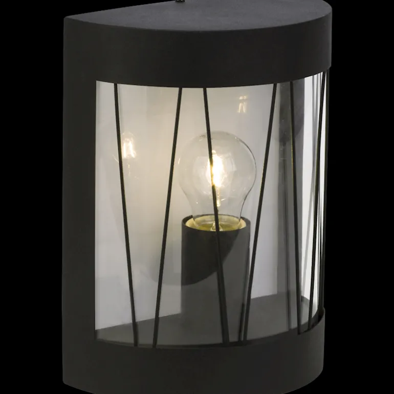Reed muurlamp zwart IP44 E27 40W