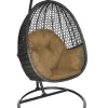 Rotan hangstoel grijs