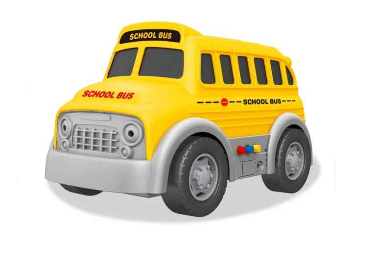 Schoolbus met muziek en licht