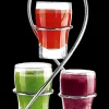 Set of 6 appetizer glasses with stand