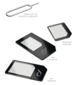 Sim Adaptor Kit, 3 In 1, Black