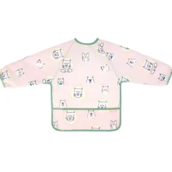 Slab lange mouw afwasbaar roze