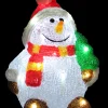 Sneeuwman wit LED 20x18x28 cm