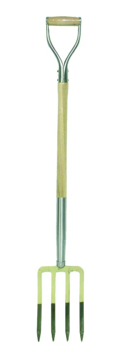 Spitvork 4 tanden met stift en D - steel