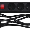 Stekkerblok met schakelaar en kabel 1,5 m zwart