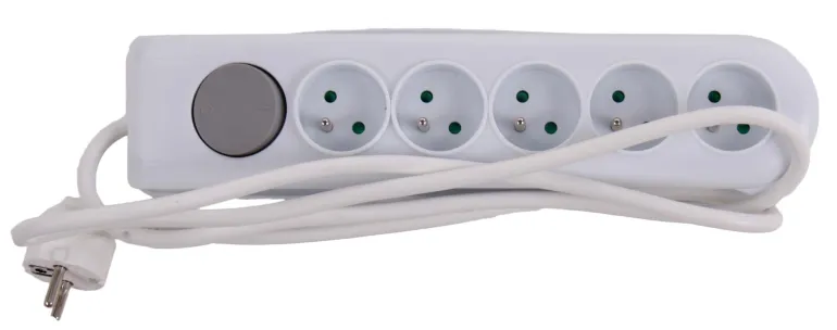 Stekkerblok met schakelaar en kabel 1,5 m 5 x 16 A