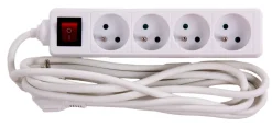 Stekkerblok met schakelaar en kabel 3 m wit