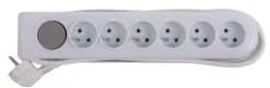 Stekkerblok met schakelaar en kabel 1,5 m 6 x 16 A
