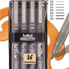 Technische stift etui met 0,1 - 0,3 - 0,5 - 0,7 mm zwart